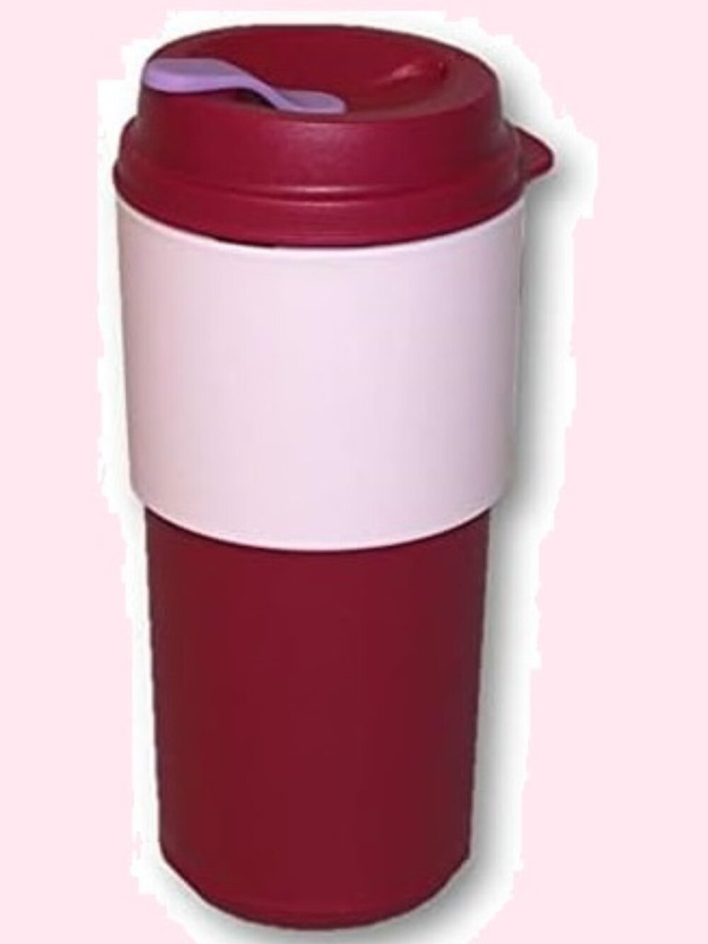 Tupperware Two-Tone Pink Travel Commuter Eco+ Coffee Mug - Dark Rose, Light Pink